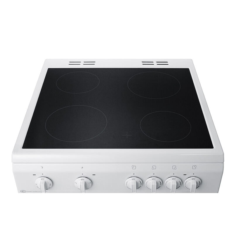 Summit Classic Collection 24 in. 2.4 cu. ft. Slide-In Electric Range with Smoothtop Burners - White, , hires