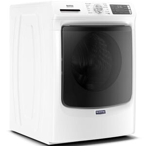 Maytag 27 in. 4.8. cu. ft. Stackable Front Load Washer with Extra Power, 16-Hr Fresh Hold Option, Sanitize & Steam Wash Cycle - White, White, hires