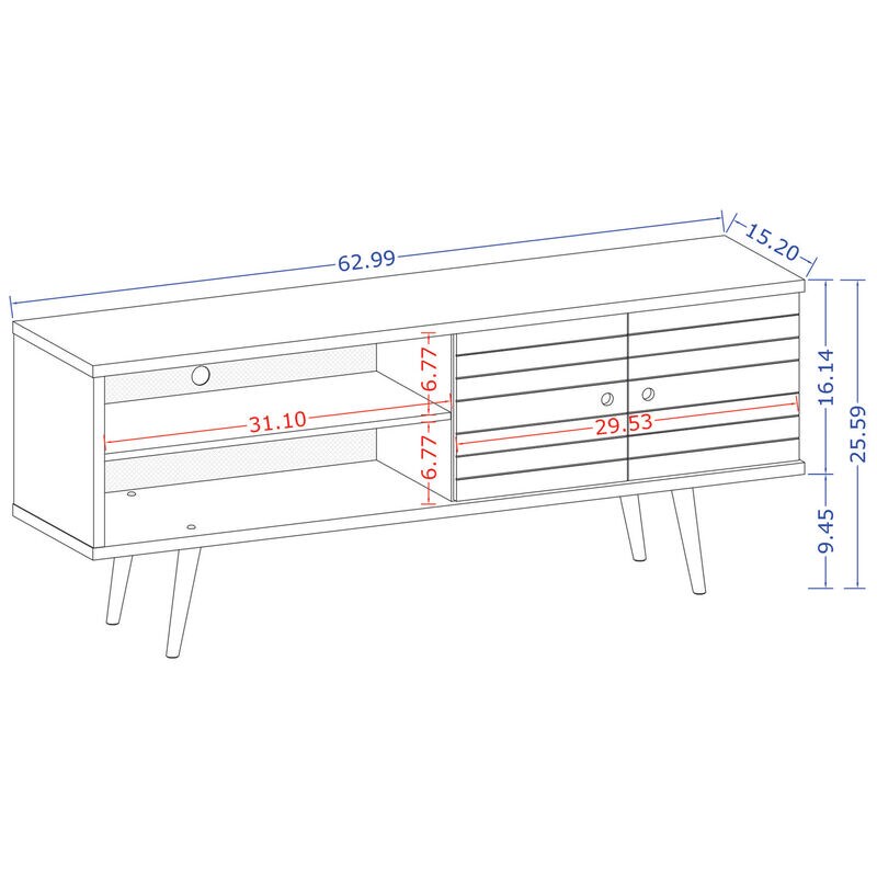 Manhattan Comfort Liberty 63" TV Stand - Black, , hires