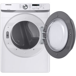 Samsung 27 in. 7.5 cu. ft. Stackable Electric Dryer with Sanitize Cycle & Sensor Dry - White, White, hires