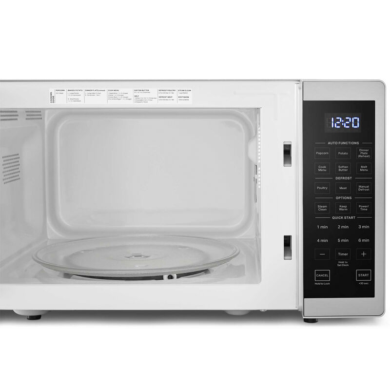 Whirlpool 19 in. 0.9 cu.ft Countertop Microwave with 10 Power Levels -  Stainless Steel