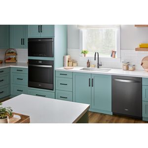 Whirlpool 30 in. 1.1 cu. ft. 1000W Smart Built-In Microwave with Convection & Sensor Cooking - Black Stainless, , hires