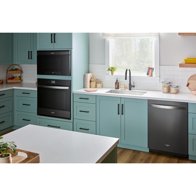 Whirlpool 30 in. 1.1 cu. ft. 1000W Smart Built-In Microwave with Convection & Sensor Cooking - Black Stainless, , hires