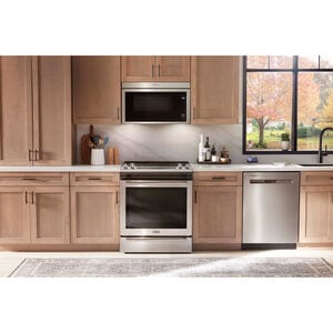 Maytag 30 in. 1.1 cu. ft. 1000W Over-the-Range Microwave with 300 CFM & Sensor Cooking - Fingerprint Resistant Stainless, , hires