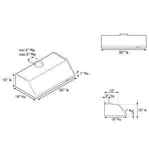 Bertazzoni Professional Series 36 in. Convertible Canopy Pro Style Style Range Hood with 600 CFM, 3 Fan Speeds & 2 LED Lights - Stainless Steel, , hires