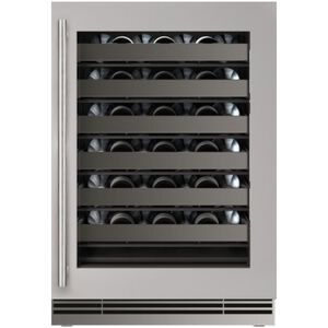 U-Line The Home Collection 24 in. Outdoor Undercounter Wine Cooler with Metal Racks, Single Temperature Zone & 42 Bottle Capacity - Stainless Steel, , hires