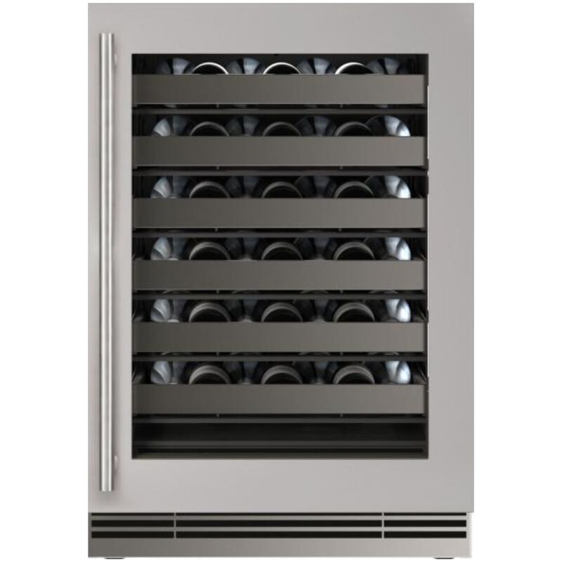 U-Line The Home Collection 24 in. Outdoor Undercounter Wine Cooler with Metal Racks, Single Temperature Zone & 42 Bottle Capacity - Stainless Steel, , hires