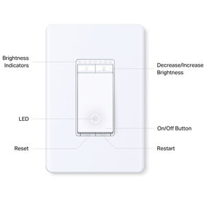 TP-Link - Tapo Smart Wi-Fi Light Dimmer Switch with Matter - White, , hires