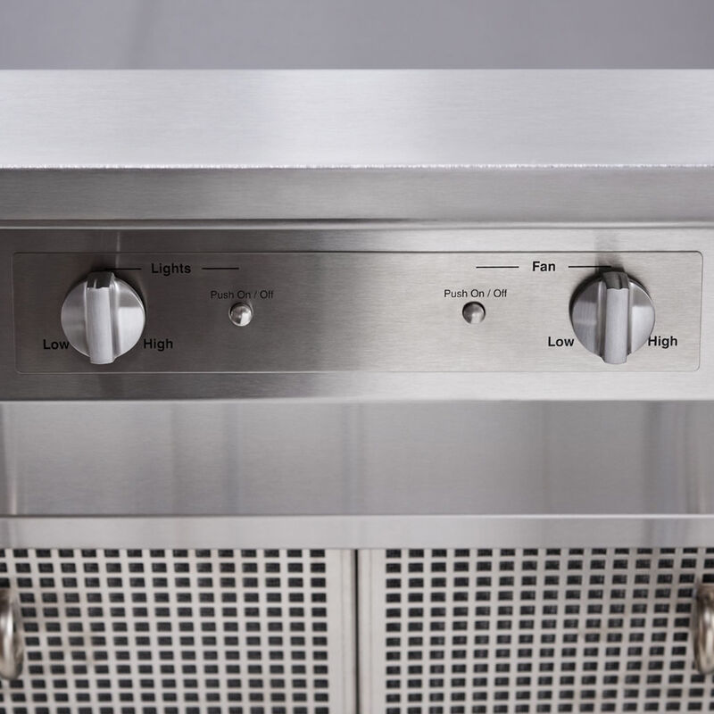 Viking 3 Series 30 in. Convertible Chimney Style Range Hood with 460 CFM & 2 LED Lights - Stainless Steel, Stainless Steel, hires