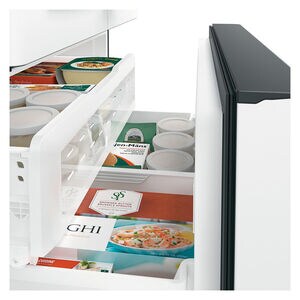 Cafe 36 in. 27.8 cu. ft. Smart French Door Refrigerator with Ice & Water Dispenser - Matte White, Matte White, hires