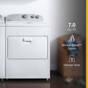Whirlpool 29 in. 7.0 cu. ft. Electric Dryer with AutoDry Drying System - White, , hires