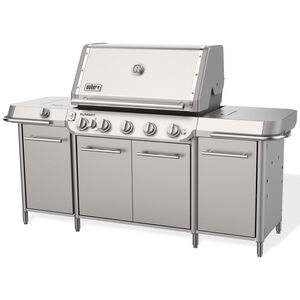 Weber Summit GC38 S Series 5-Burners Liquid Propane Gas Grill with Side Burner, Rotisserie & Smoker Box - Stainless Steel, , hires