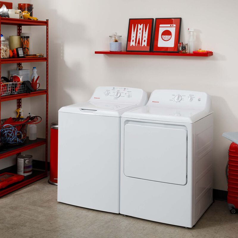 Hotpoint 27 in. 4.0 cu. ft. Top Load Washer with Agitator - White, , hires