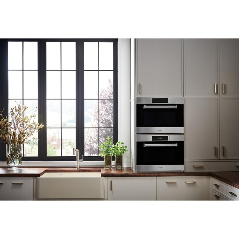 Wolf E Series 24 in. 1.6 cu. ft. 900W Built-In Microwave with Sensor Cooking - Stainless Steel, , hires