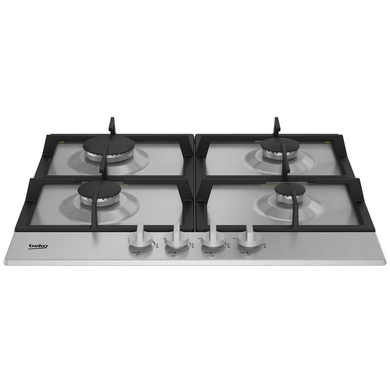 Beko 24 in. Natural Gas Cooktop with 4 Sealed Burners - Stainless Steel, , hires