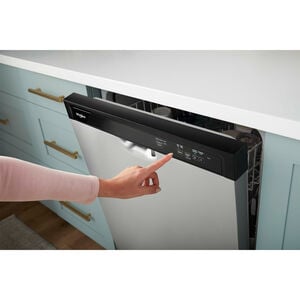 Whirlpool 24 in. Front Control Dishwasher with 59 dBa Sound Level & Pocket - White, White, hires