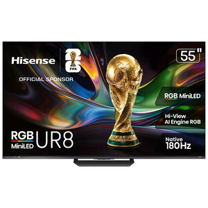 Hisense - 55" Class UR8 Series RGB Mini-LED 4K UHD Smart Google TV, , hires