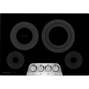 Frigidaire Gallery 30 in. 4-Burner Electric Cooktop with Simmer Burner & Power Burner - Stainless Steel, , hires