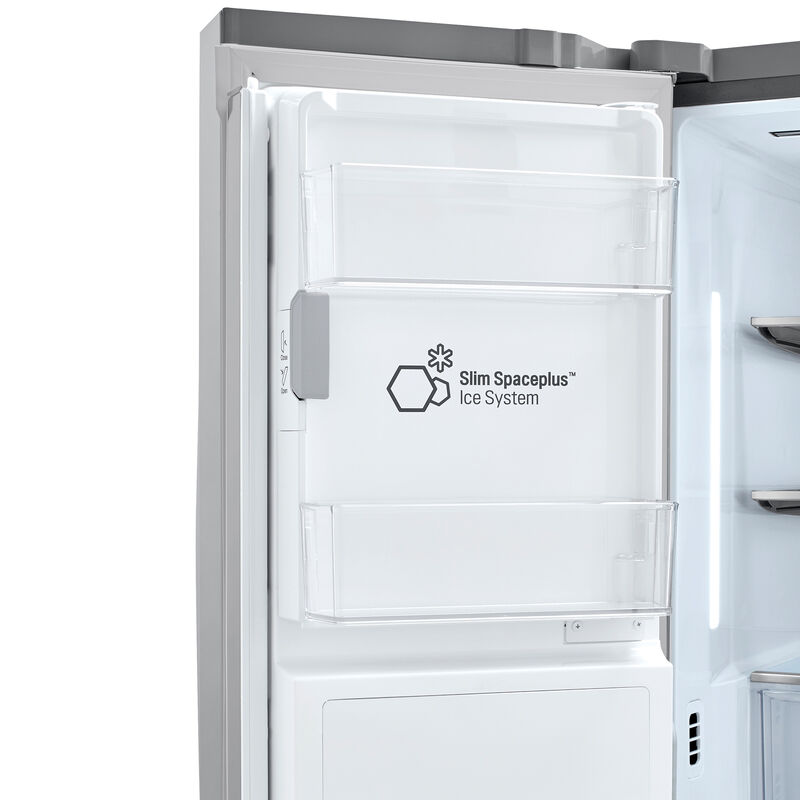 LG 36 in. 22.0 cu. ft. Smart Counter Depth 4-Door French Door Refrigerator with External Ice & Water Dispenser - Stainless Steel, Stainless Steel, hires