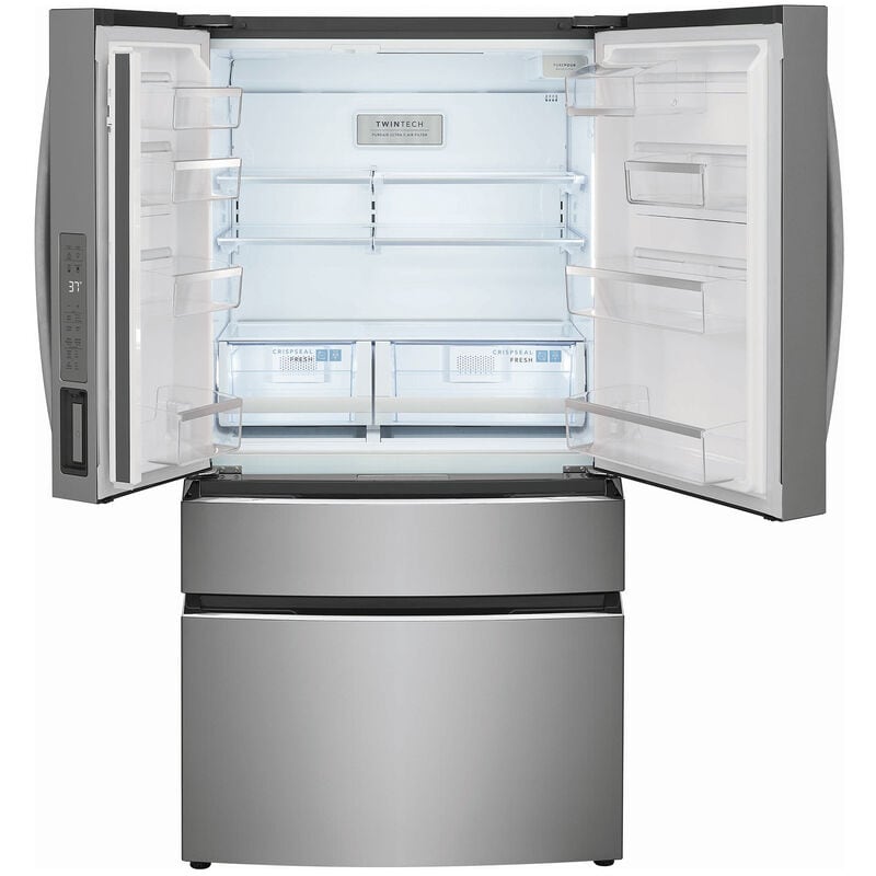 Frigidaire Gallery 36 in. 27.2 cu. ft. 4-Door French Door Refrigerator with Internal Water Dispenser - Stainless Steel, , hires
