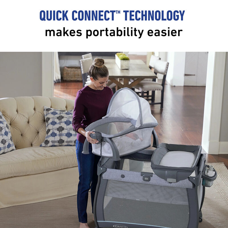 Graco Pack 'n Play Quick Connect Portable Bassinet - Alex, , hires