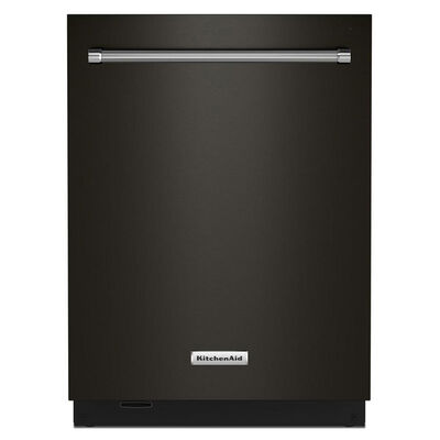 KitchenAid 24 in. Top Control Dishwasher with 44 dBa Sound Level & 3rd-Rack - Black Stainless Steel with PrintShield Finish | KDTM604KBS