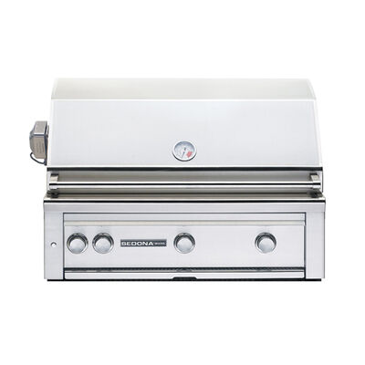 Sedona by Lynx 36 in. 3-Burner Built-In Natural Gas Grill with Rotisserie & Sear Burner - Stainless Steel | L600PSRNG