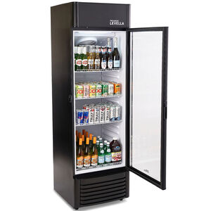Premium Levella 24 in. 12.5 cu. ft. Beverage Center with Adjustable Shelves & Customizable Lightbox - Black, , hires