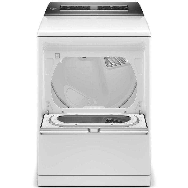 Whirlpool 27 in. 7.4 cu. ft. Top Loading Electric Dryer with 36 Dryer Programs,7 Dry Options, Sanitize Cycle, Wrinkle Care & Sensor Dry - White, White, hires