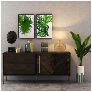 Hudson & Canal Bryn Table Lamp In Rattan - Brown, , hires