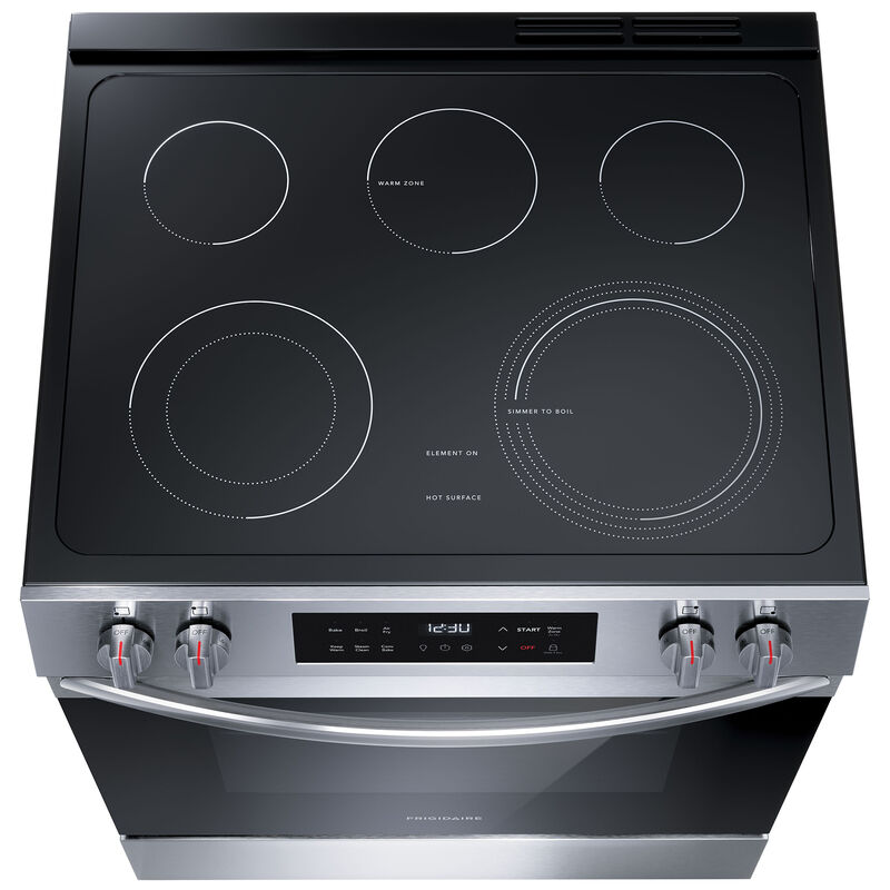 Frigidaire 30 in. 5.3 cu. ft. Air-Fry Standard Convection Electric Range with Smoothtop Burners - Stainless Steel, , hires