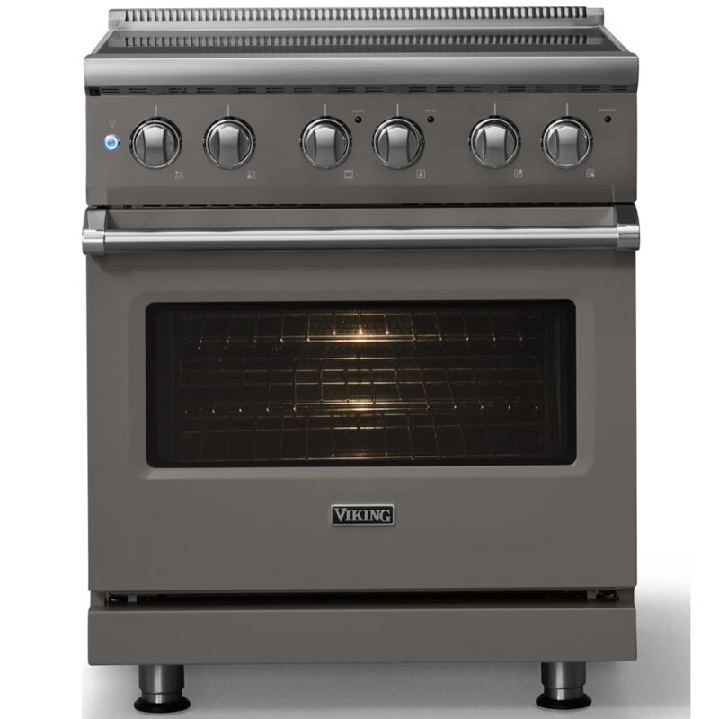 Viking 5 Series 30 in. 4.7 cu. ft. True European Convection Electric Range with Smoothtop Burners - Damascus Gray, , hires