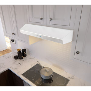 Zephyr Breeze II Series 36 in. Standard Style Range Hood with 3 Speed Settings, 400 CFM, Convertible Venting & 2 LED Lights - White, White, hires