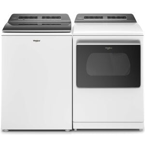 Whirlpool 27 in. 7.4 cu. ft. Top Loading Electric Dryer with 36 Dryer Programs,7 Dry Options, Sanitize Cycle, Wrinkle Care & Sensor Dry - White, White, hires