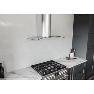 Zephyr 36 in. Convertible Chimney Style Range Hood with 700 CFM, 6 Fan Speeds & 2 LED Lights - Stainless Steel, , hires