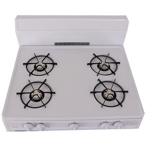 Premier 30 in. 3.9 cu. ft. Gas Range with Open Burners - White, , hires