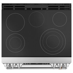 Cafe 30 in. 6.7 cu. ft. Smart Air Fry True European Convection Double Oven Slide-In Electric Range with Smoothtop Burners - Stainless Steel, Stainless Steel, hires