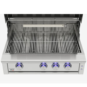 XO Performance XLT2 32 in. 3-Burner Built-In Liquid Propane Gas Grill - Stainless Steel, , hires