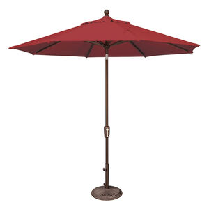 SimplyShade Catalina 9' Octagon Push Button Market Umbrella in Solefin Fabric - Really Red, Red, hires