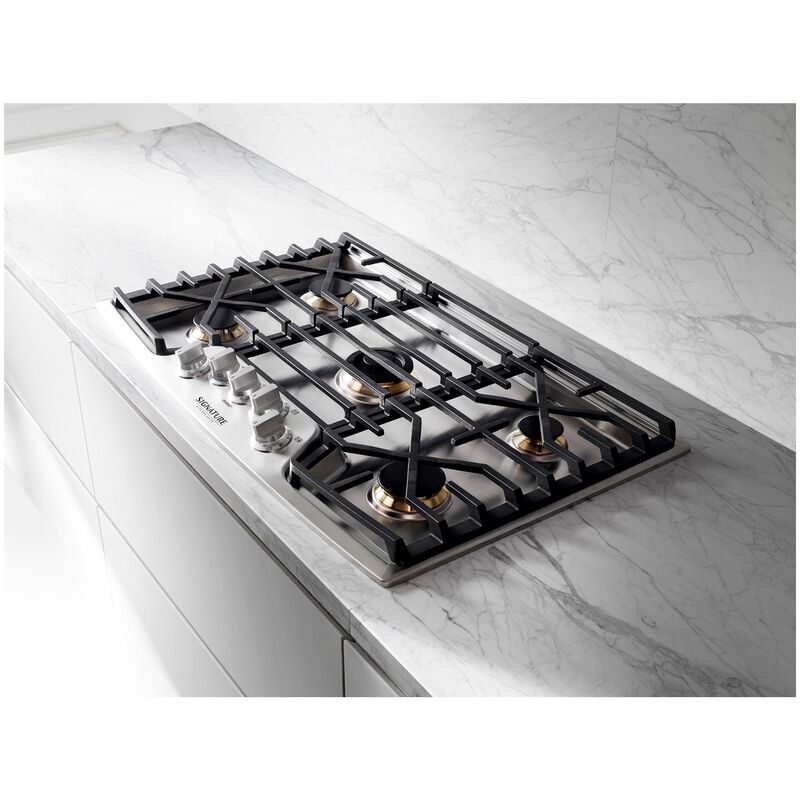 SKS 30 in. 5-Burner Smart Natural Gas Cooktop with Griddle, Simmer Burner & Power Burner - Stainless Steel, , hires
