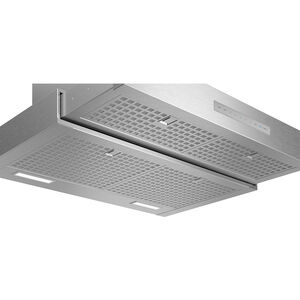 Thermador Masterpiece Series 36 in. Smart Drawer Chimney Style Range Hood with 4 Speed Settings, Convertible Venting & 2 LED Lights - Stainless Steel, , hires