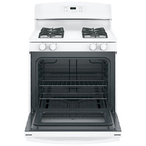 GE 30 in. 4.8 cu. ft. Gas Range with 4 Sealed Burners - White, White, hires