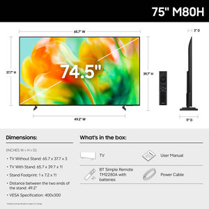 Samsung - 75" Class M80H Mini LED 4K UHD Smart Tizen TV, , hires