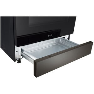 LG 30 in. 6.3 cu. ft. Smart Air-Fry Standard Convection Slide-In Electric Range with Radiant Burners - Black Stainless Steel, , hires