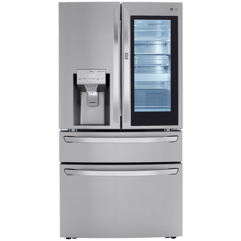 LG InstaView 36 in. 29.5 cu. ft. Smart 4-Door French Door Refrigerator with Ice & Water Dispenser - PrintProof Stainless Steel, PrintProof Stainless Steel, hires