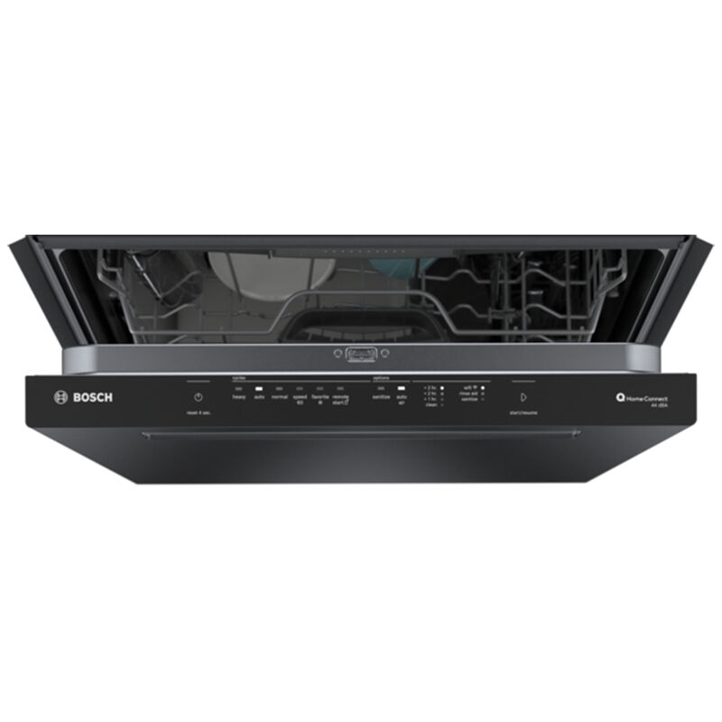 Bosch 500 Series 24 in. Smart Built-In Dishwasher with Top Control, 44 dBA Sound Level, 16 Place Settings, 8 Wash Cycles & Sanitize Cycle - Black, Black, hires