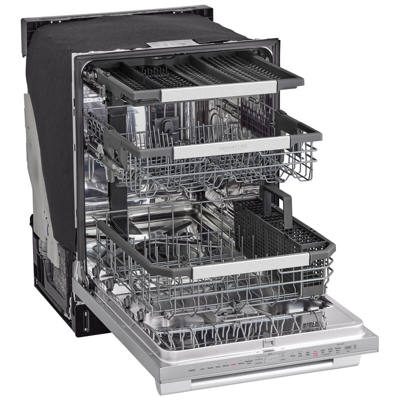 Signature Kitchen Suite 24 in. Top Control Smart Dishwasher with 40 dBa Sound Level, 3rd-Rack & Dynamic Heat Dry - Stainless Steel, , hires