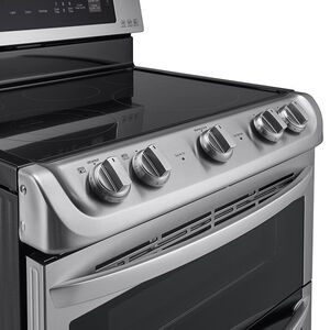 LG 30 in. 7.3 cu. ft. Convection Double Oven Freestanding Electric Range with 5 Smoothtop Burners - Stainless Steel, , hires