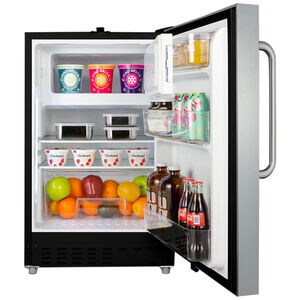 Summit 21 in. 2.7 cu. ft. Mini Fridge with Freezer Compartment - Stainless Steel, , hires