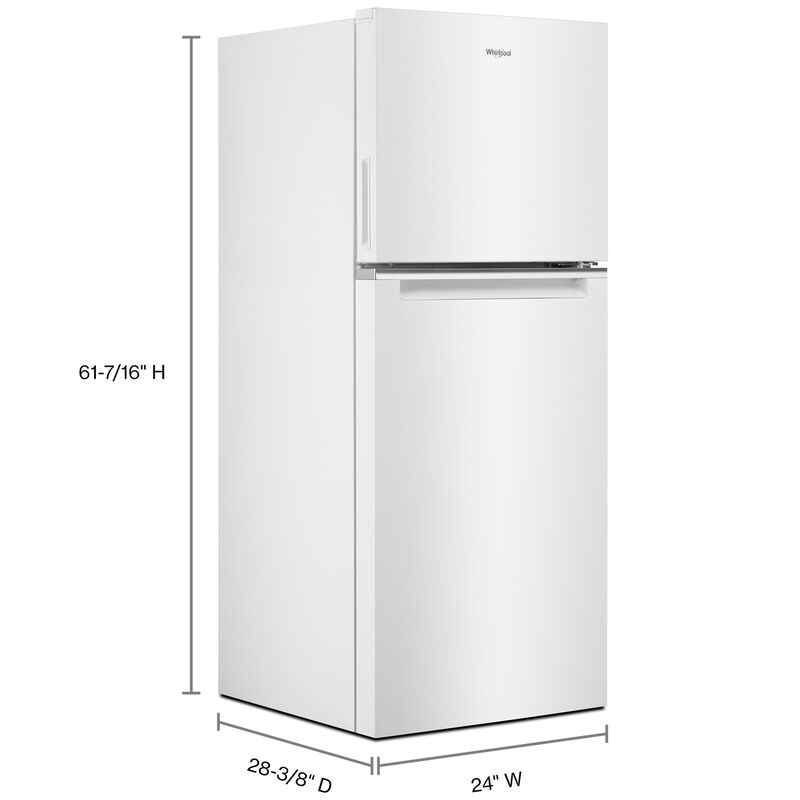 Whirlpool 24 in. 11.6 cu. ft. Counter Depth Top Freezer Refrigerator - White, White, hires